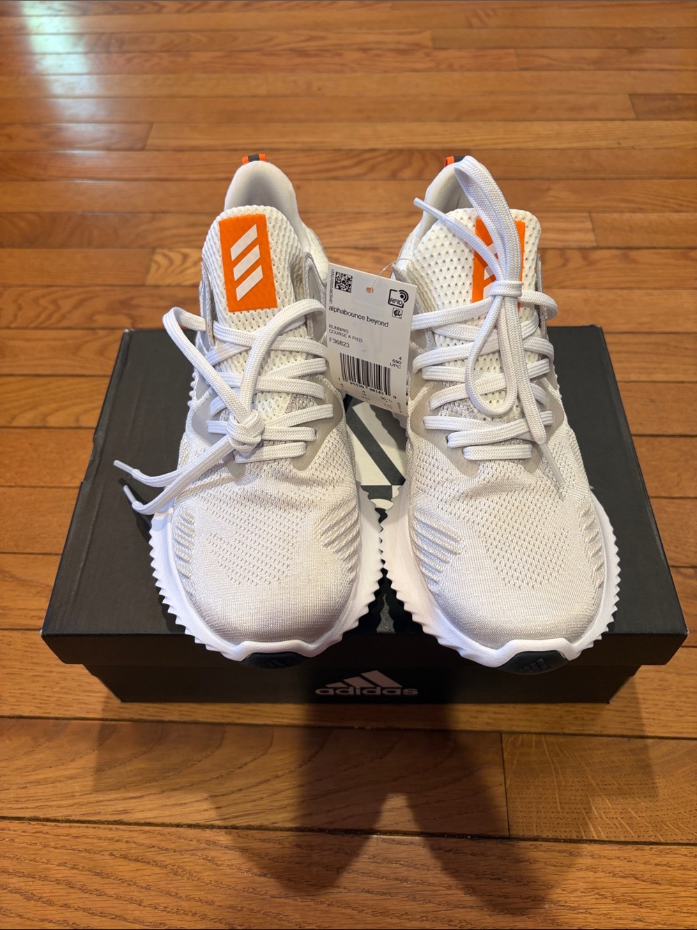 NWT NCAA issued Adidas White Sneakers with Orange and Green Accents